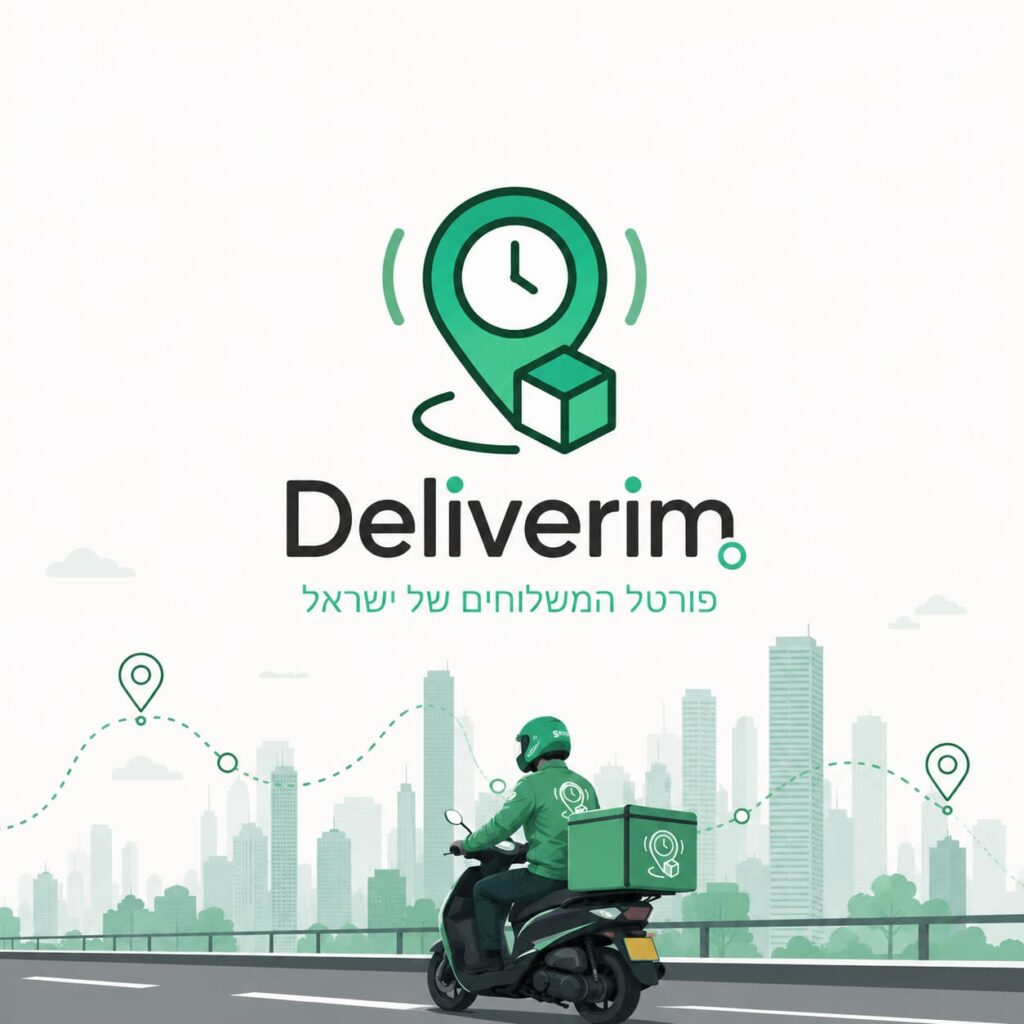 שליח על אופנוע נע ברחובות העיר אשקלון במהירות